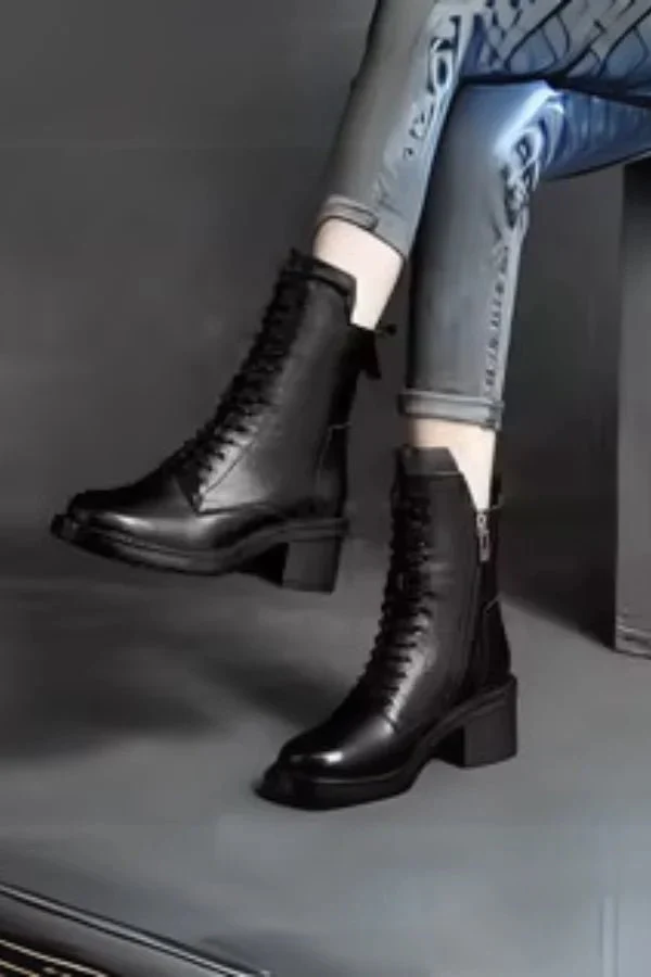 Luxe Leather Ankle Boots - Image 3