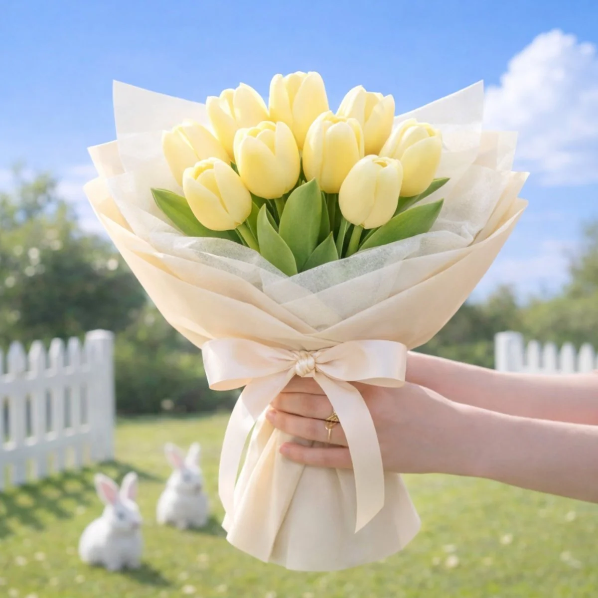 Premium Real-Touch Tulip Bouquet - Fresh Spring Flower Arrangement for Mother's Day, Birthdays & Home Decor - Hand-Tied Luxury Silk Tulips - Image 14