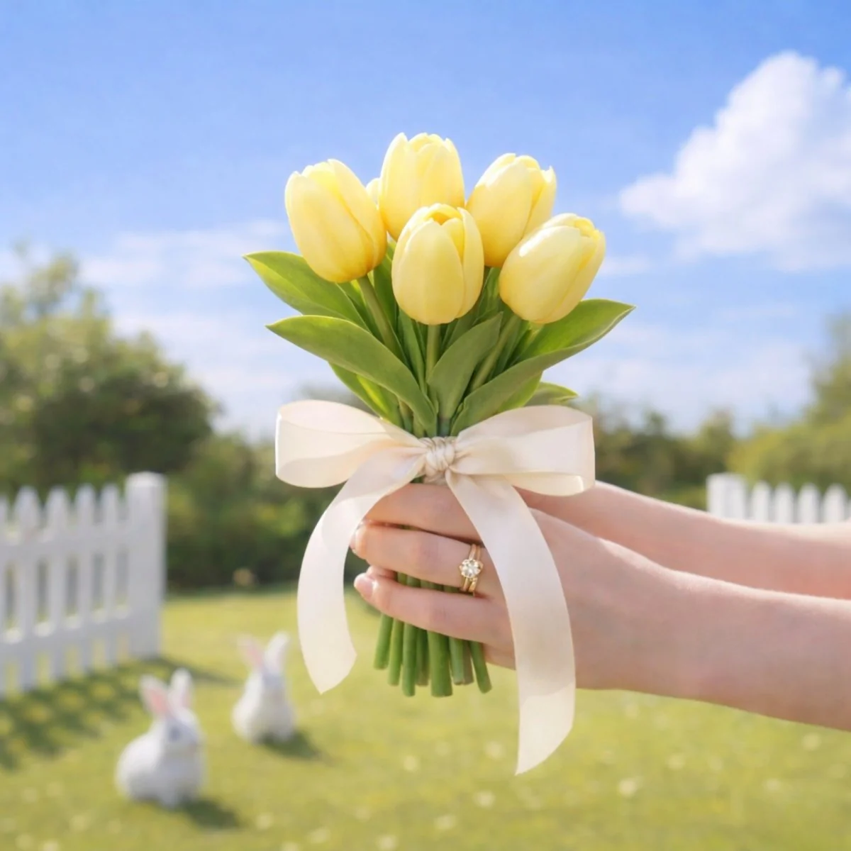 Premium Real-Touch Tulip Bouquet - Fresh Spring Flower Arrangement for Mother's Day, Birthdays & Home Decor - Hand-Tied Luxury Silk Tulips - Image 15
