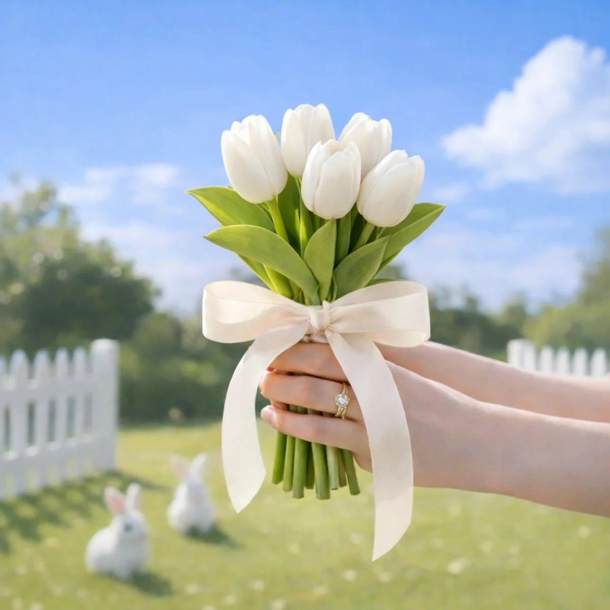 Premium Real-Touch Tulip Bouquet - Fresh Spring Flower Arrangement for Mother's Day, Birthdays & Home Decor - Hand-Tied Luxury Silk Tulips - Image 21