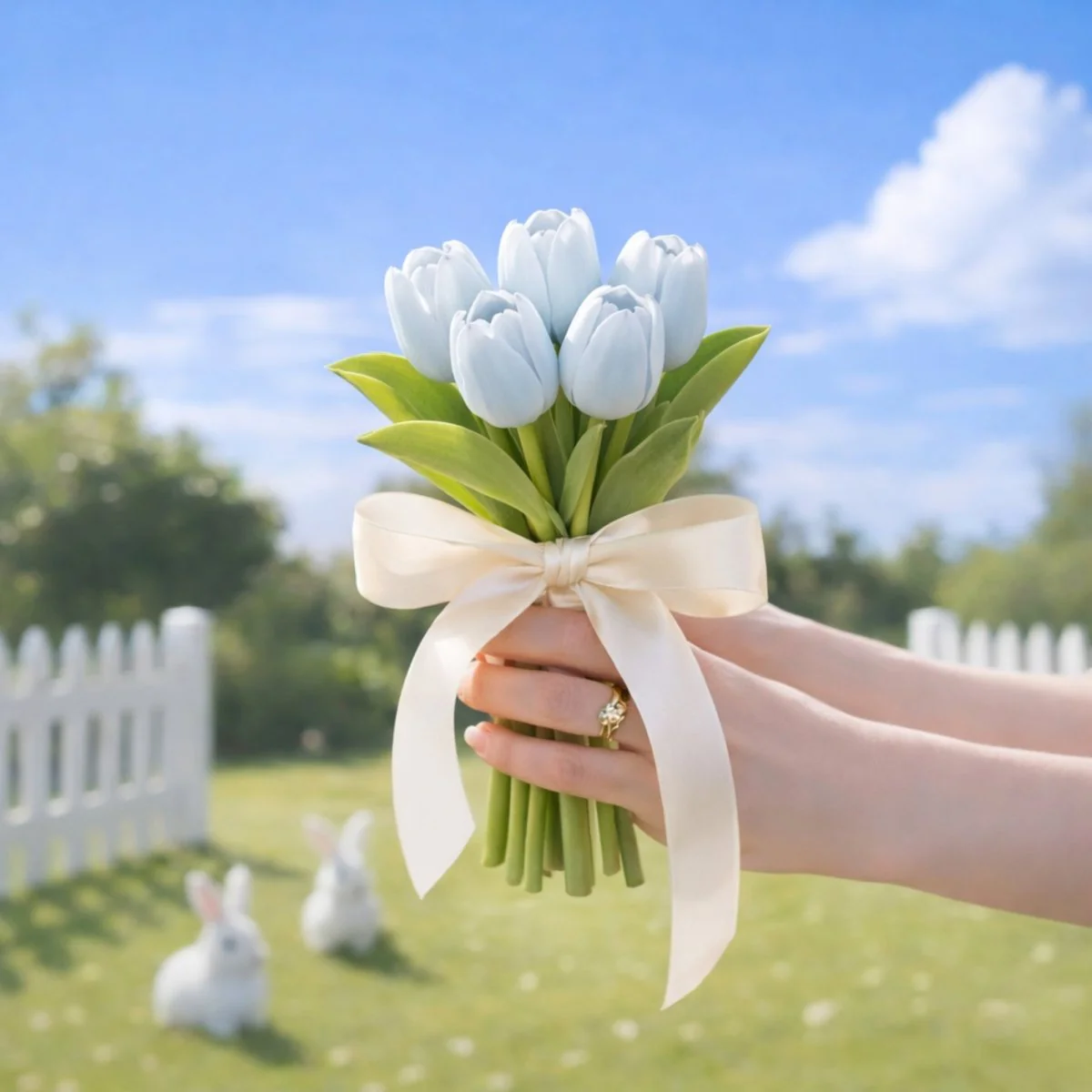 Premium Real-Touch Tulip Bouquet - Fresh Spring Flower Arrangement for Mother's Day, Birthdays & Home Decor - Hand-Tied Luxury Silk Tulips - Image 33