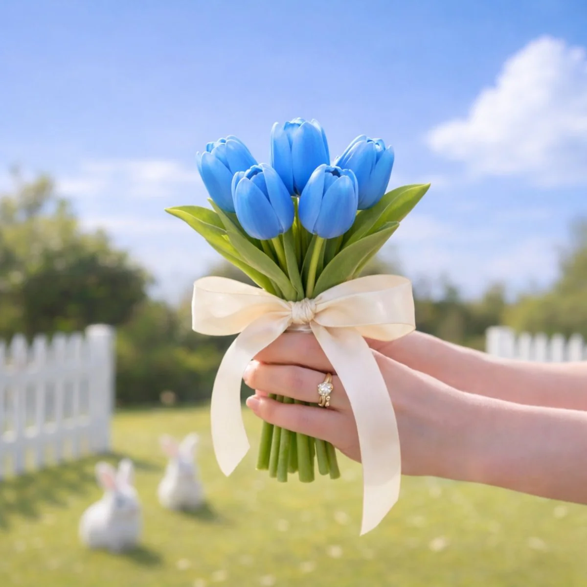 Premium Real-Touch Tulip Bouquet - Fresh Spring Flower Arrangement for Mother's Day, Birthdays & Home Decor - Hand-Tied Luxury Silk Tulips - Image 36