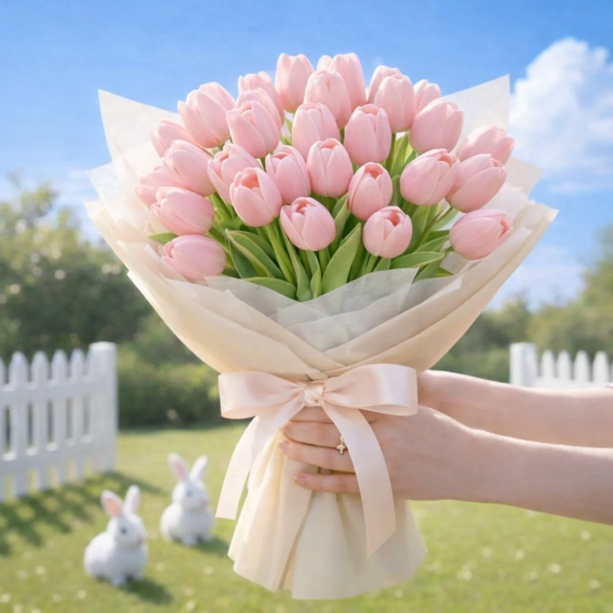 Premium Real-Touch Tulip Bouquet - Fresh Spring Flower Arrangement for Mother's Day, Birthdays & Home Decor - Hand-Tied Luxury Silk Tulips - Image 7