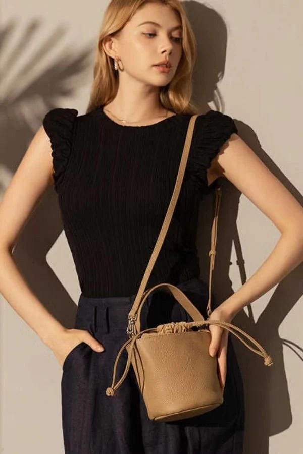 Marguerite Crossbody Bucket Bag - Image 6