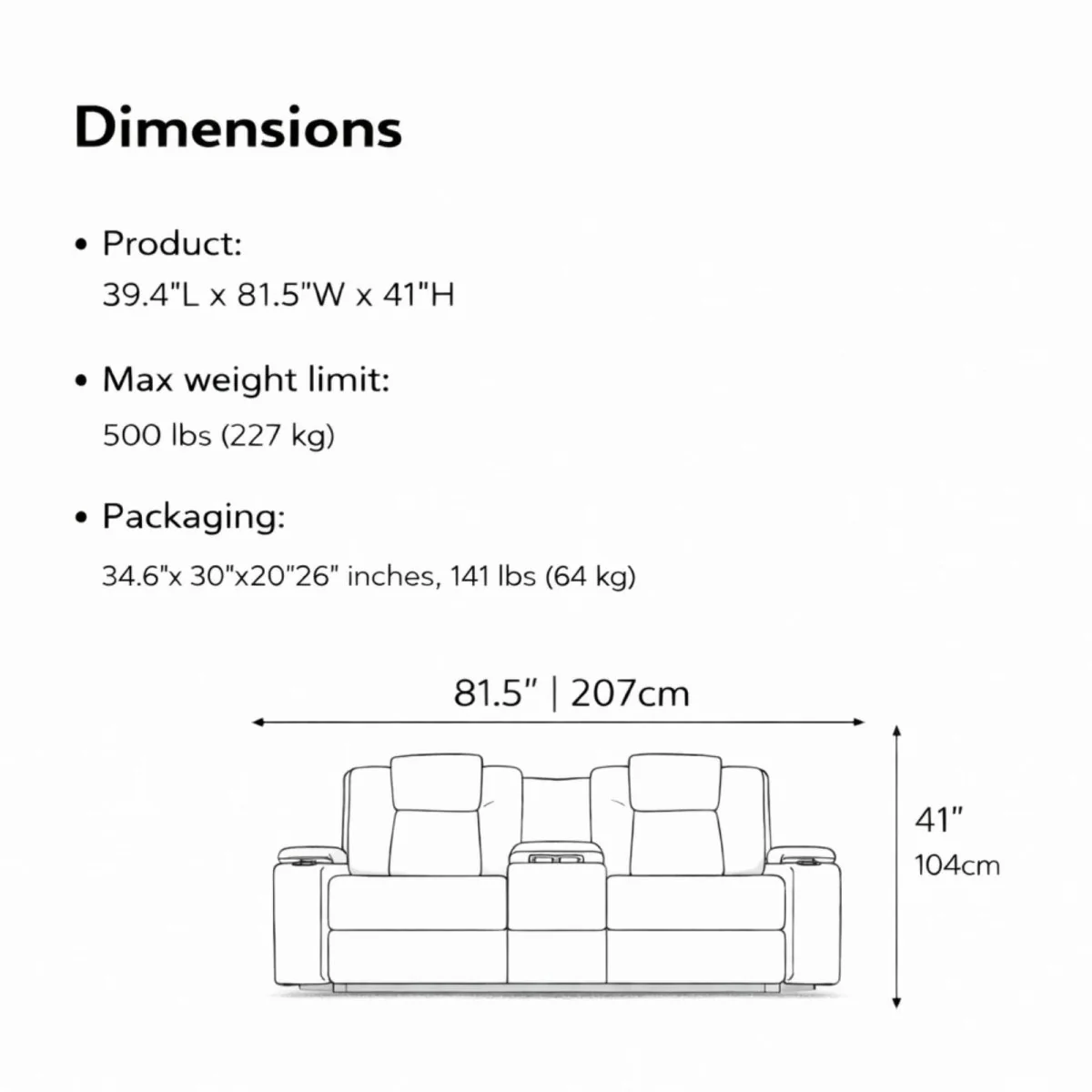 The Maverick Cinema Console | Smart Power Reclining Loveseat - Image 6