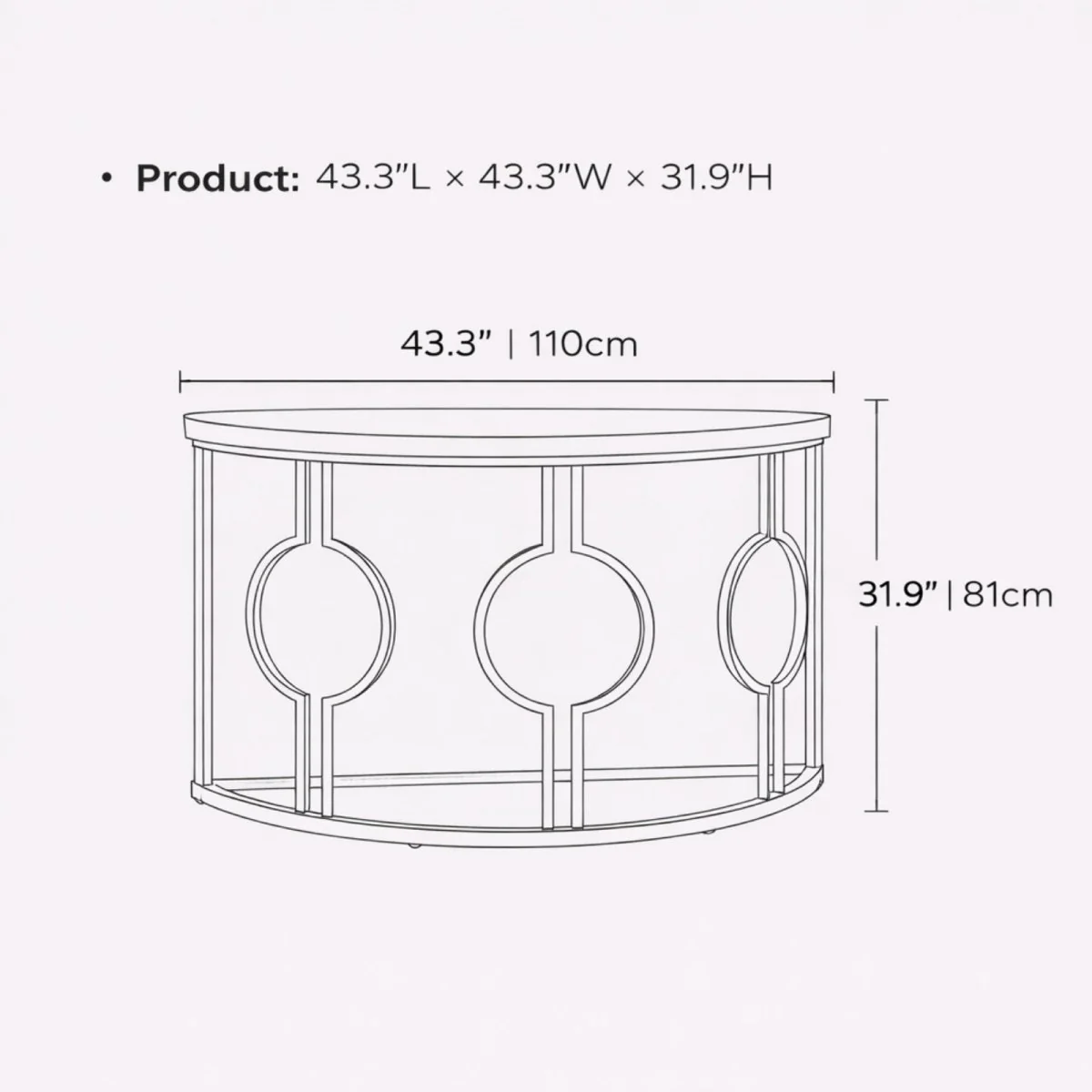 The Meridian Demilune | Geometric Architectural Console - Image 8