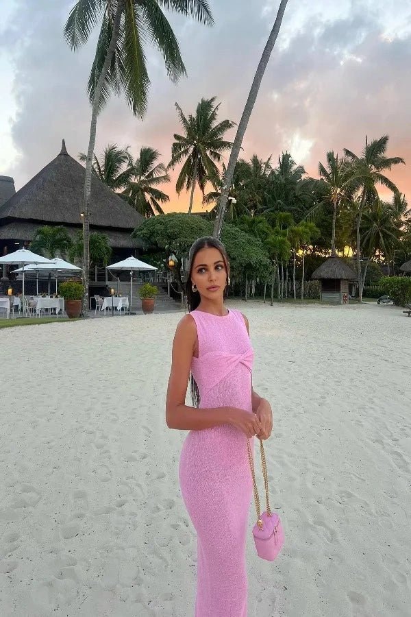 Mika Round Neck Knitted Maxi Dress - Image 7