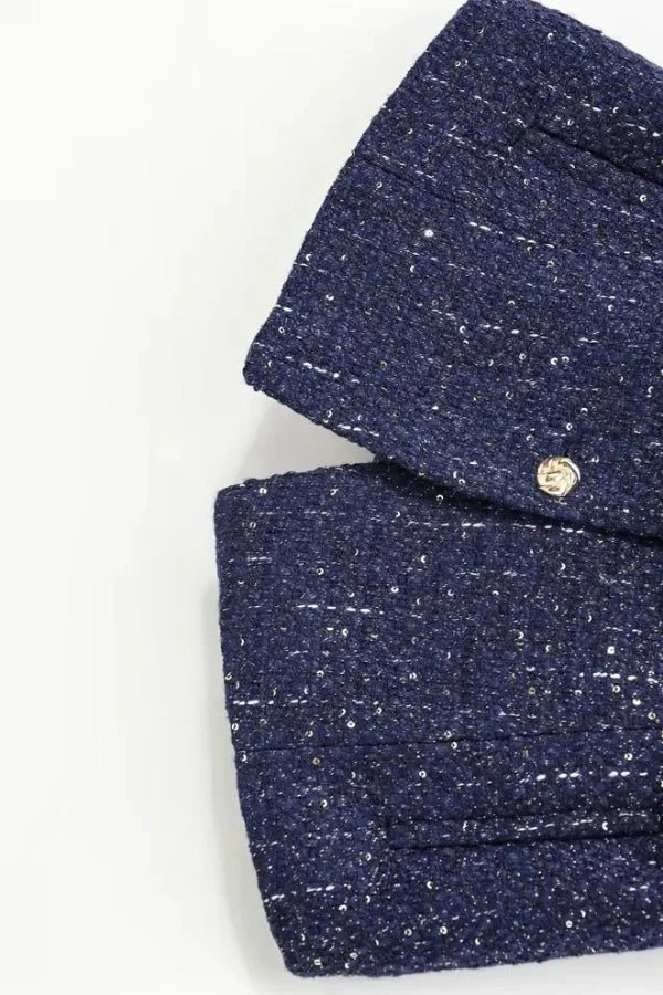 Minji Midnight Tweed Vest - Image 5