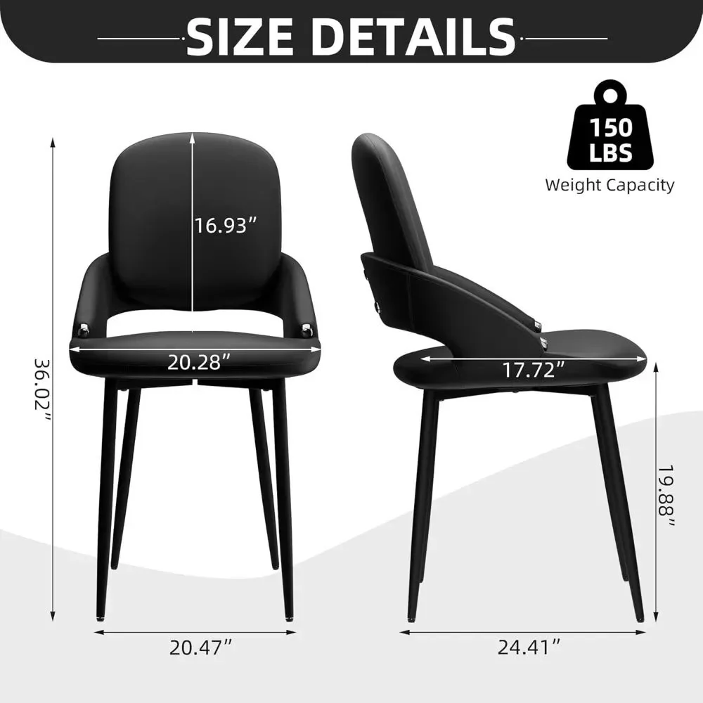 Versatile Modern Chairs Set of 6 - Image 6