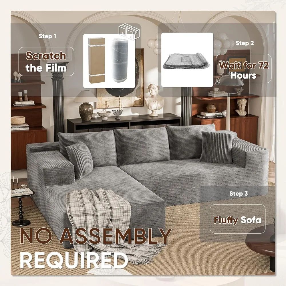 Modern Gray Sectional Sofa - Image 2