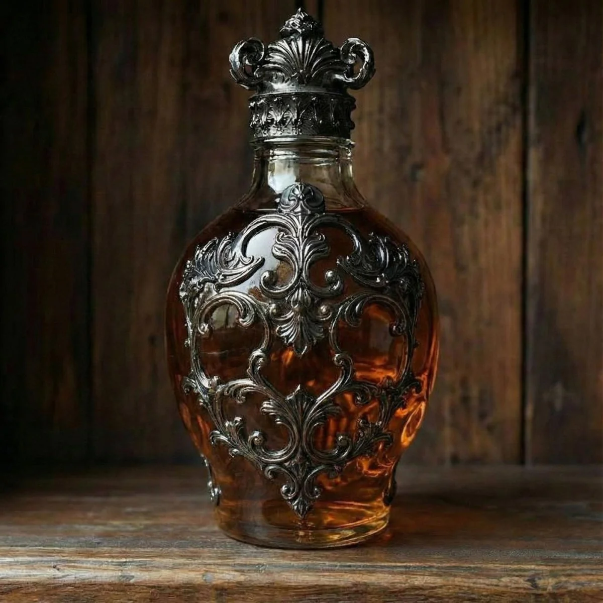 Skull Whiskey Bourbon Decanter Bottle - Image 3