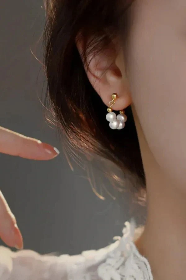 Pearl Drop Earrings - Image 6