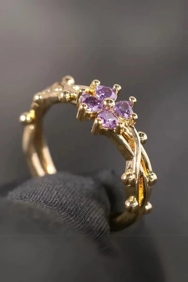 Purple Leaf Ring - Image 4