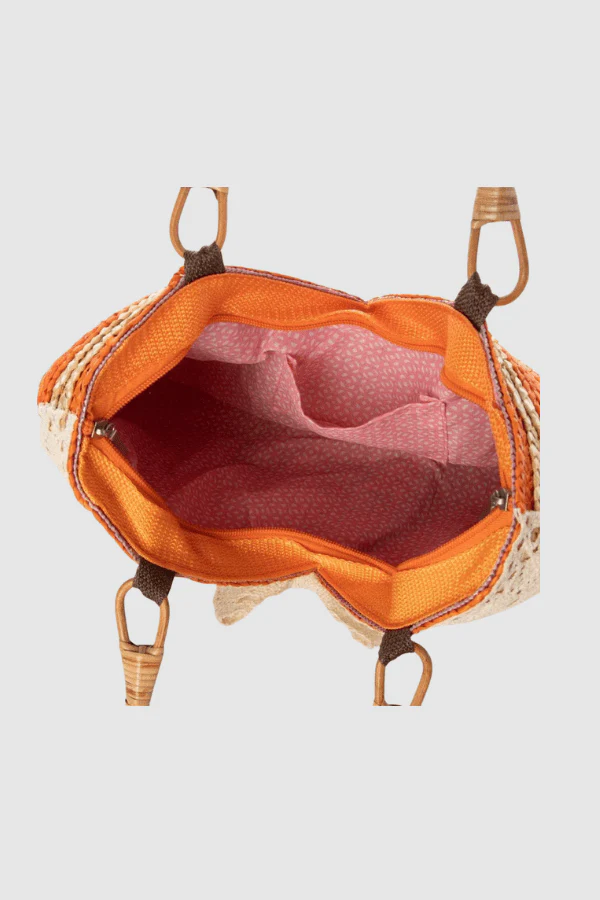 Rainbow Stripe Straw Bag - Image 3