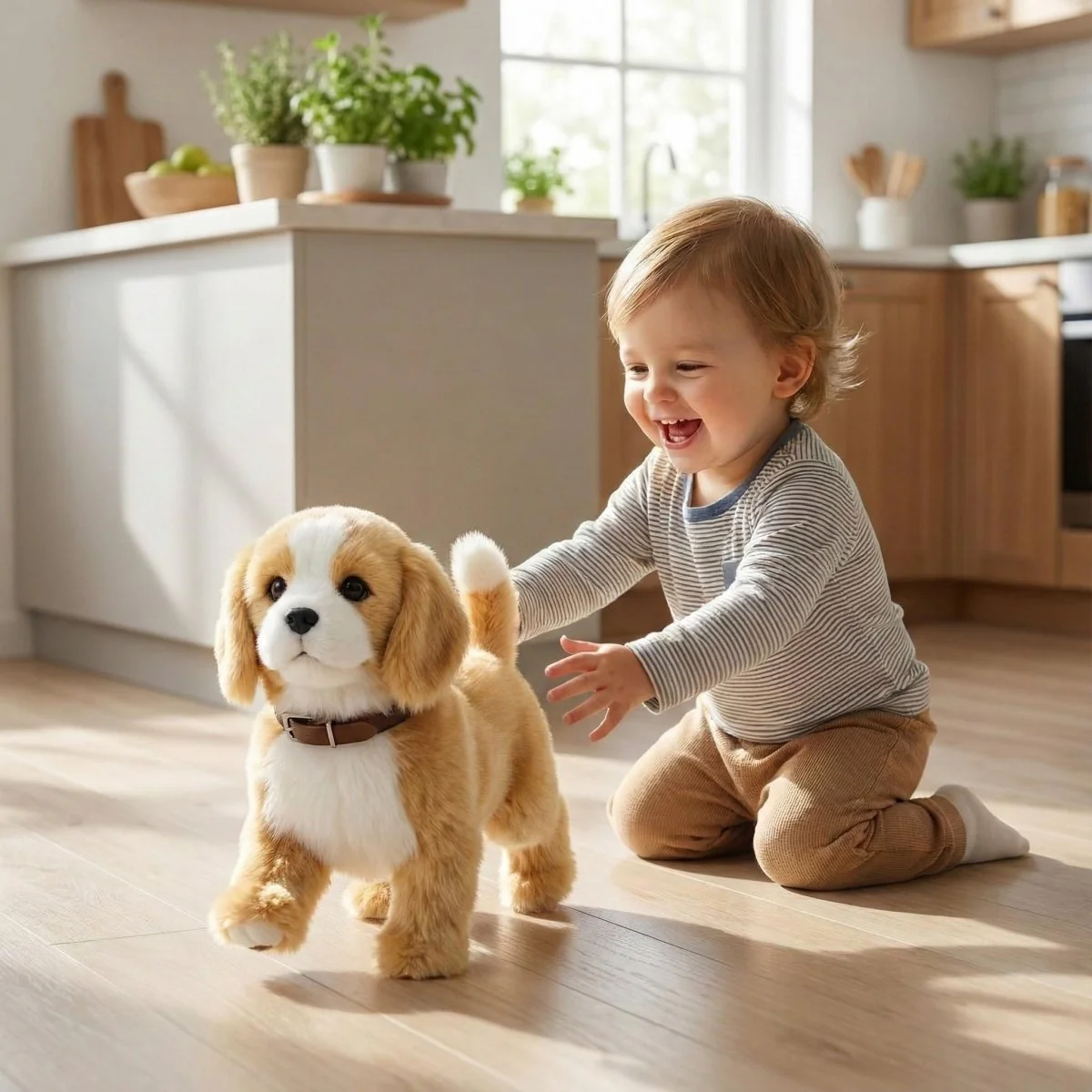 Realistic Beagle Puppy Toy – Interactive Walking, Barking & Wagging Electronic Pet - Image 3