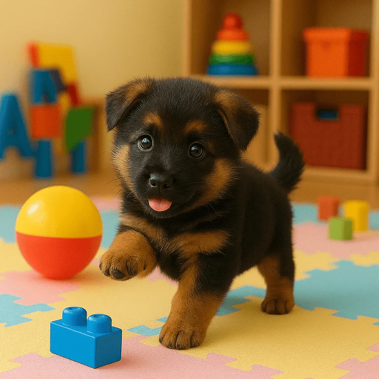 Realistic German Shepherd Puppy Toy – Interactive Walking, Barking & Wagging Electronic Pet - Image 5