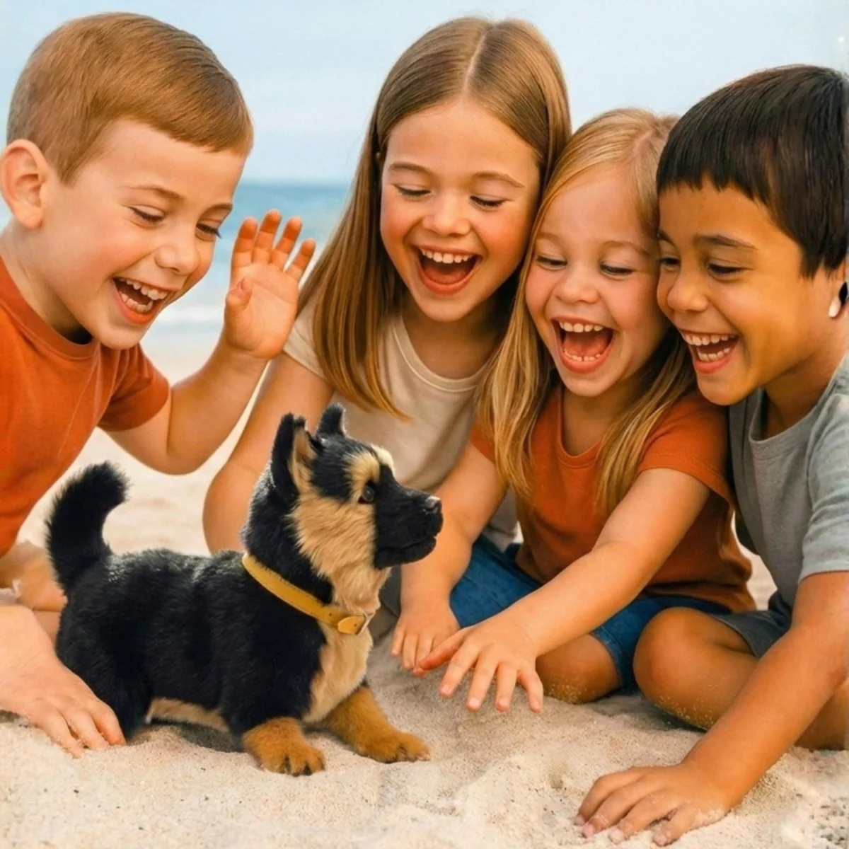 Realistic German Shepherd Puppy Toy – Interactive Walking, Barking & Wagging Electronic Pet - Image 7