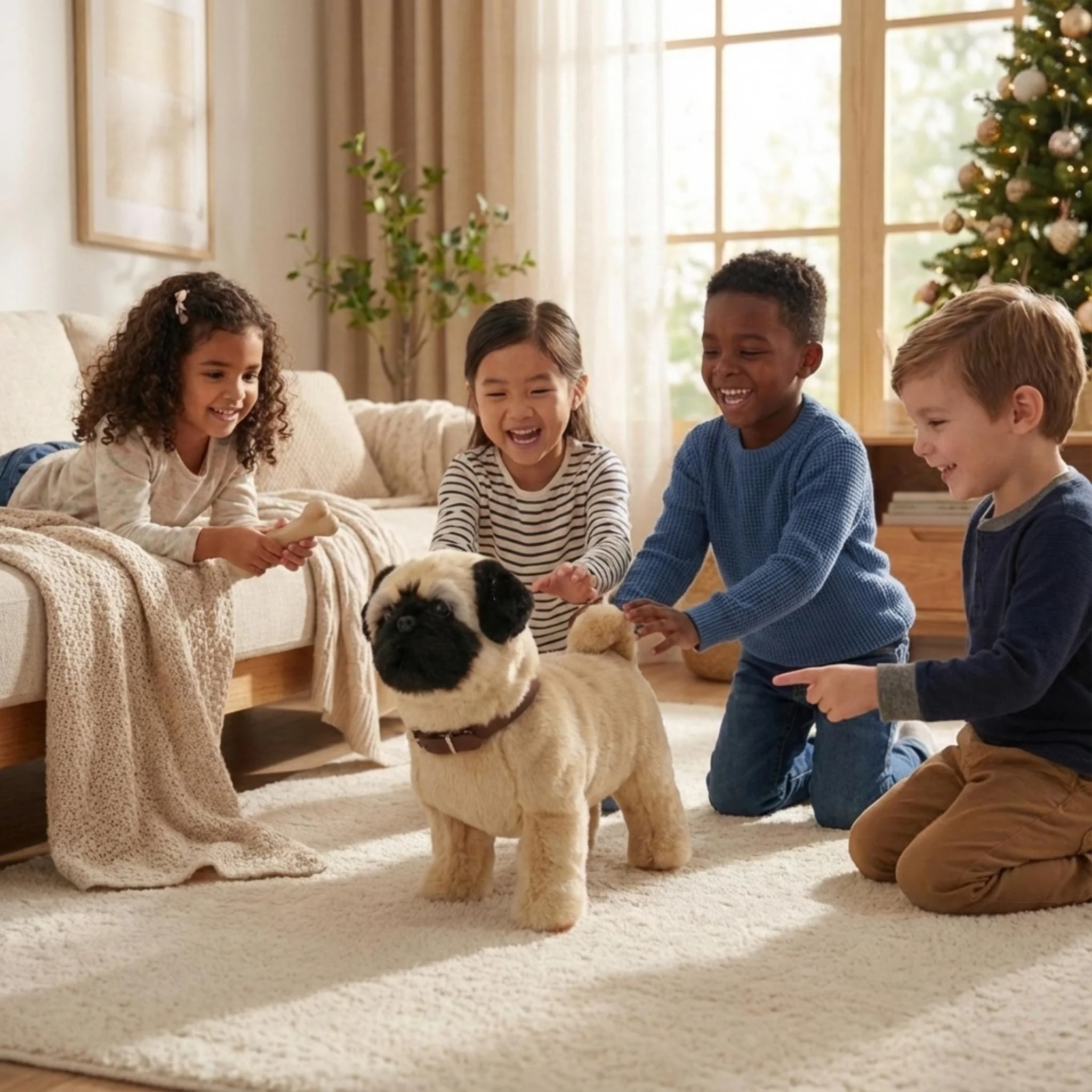 Realistic Interactive Robot Pug – Walking & Barking Electronic Puppy Toy for Kids - Image 7