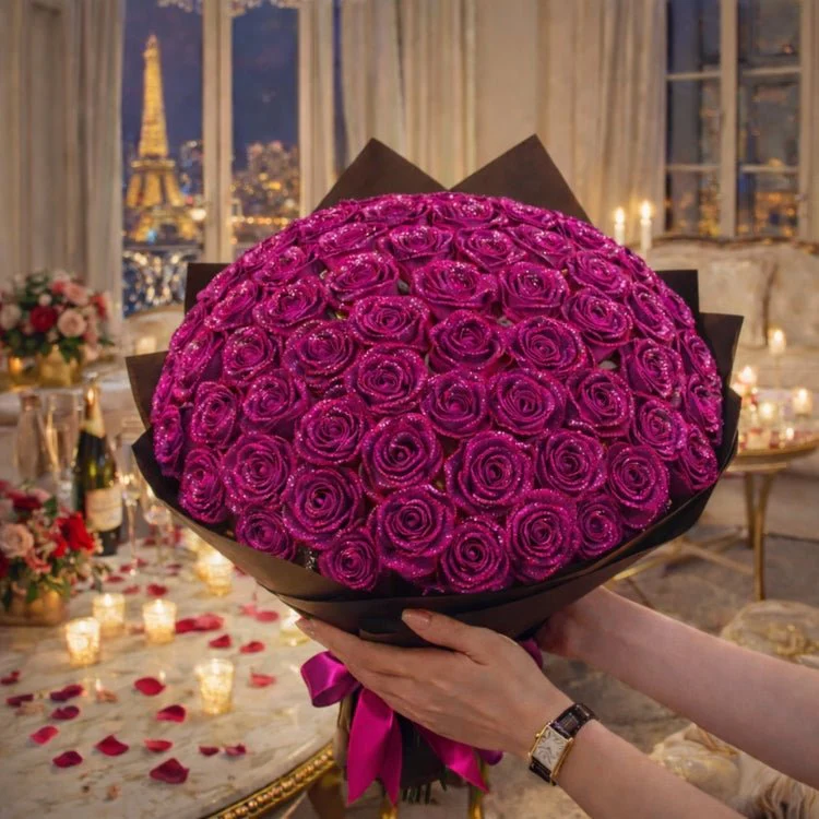 Luxury Handmade Sparkle Rose Bouquet – The Ultimate Valentine’s & Anniversary Gift Romantic Gift for Girlfriend, Wife & Valentine's Day - Image 14