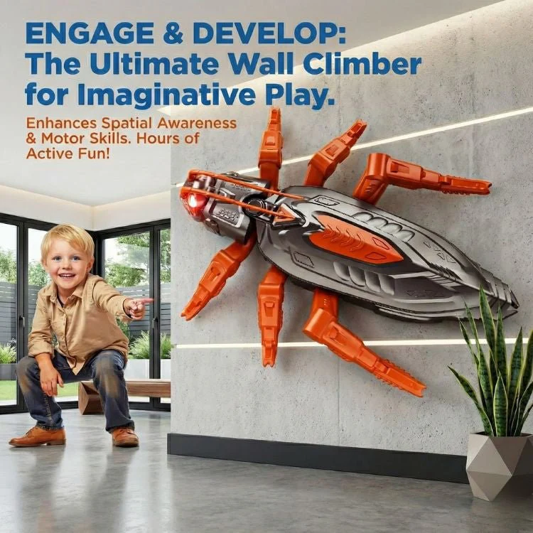 Remote Control Wall Climbing Chameleon Toy – Zero Gravity Lizard with LED Lights for Kids - Image 4