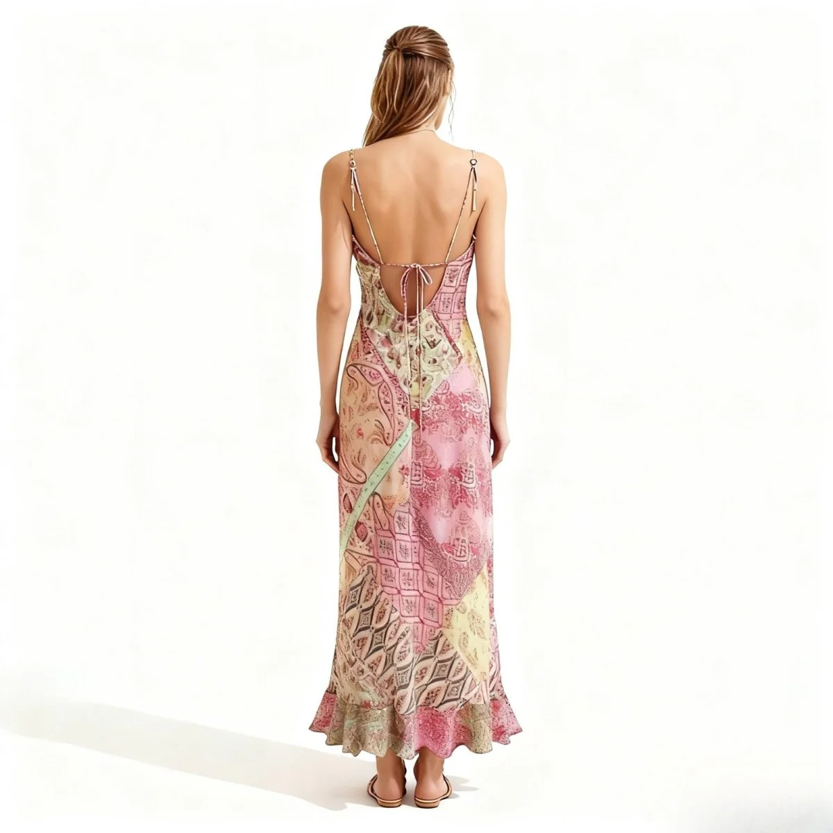 Rosaline Patchwork Slip Dress - Image 3