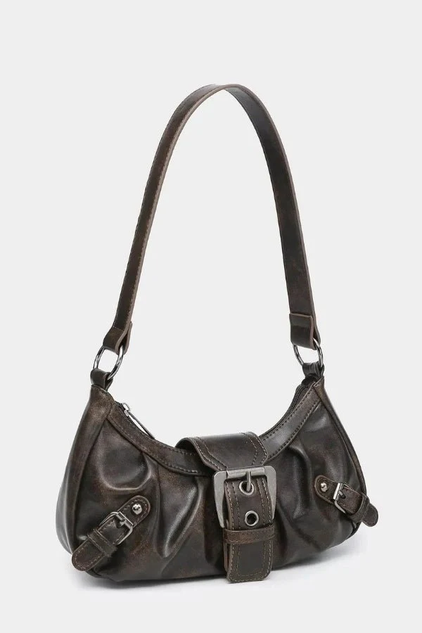 Sage Buckle Shoulder Bag - Image 11