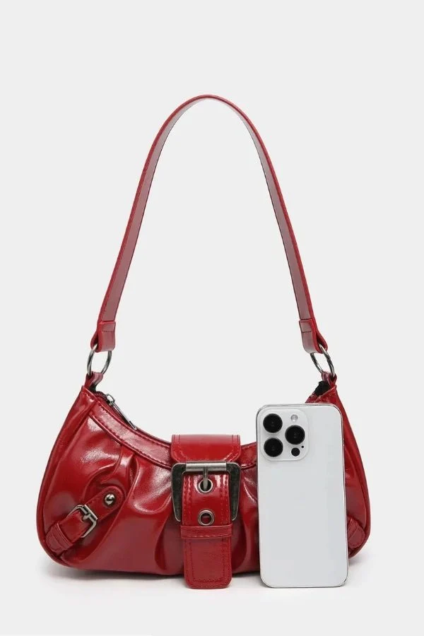 Sage Buckle Shoulder Bag - Image 4
