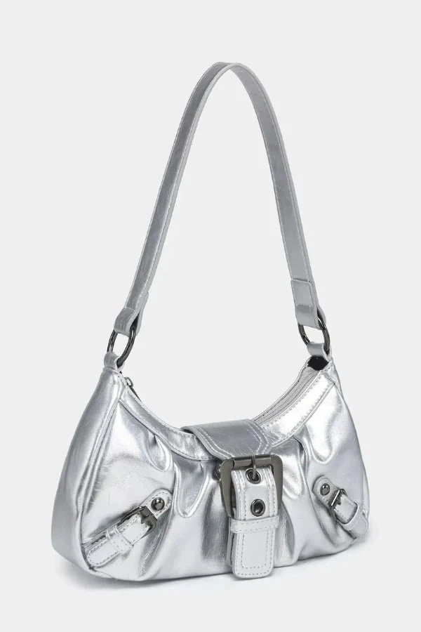 Sage Buckle Shoulder Bag - Image 7