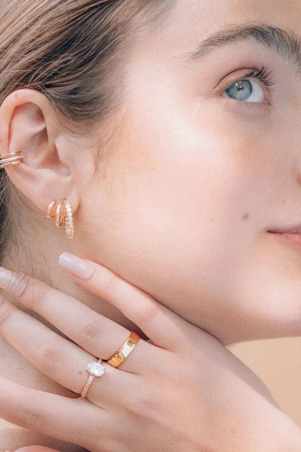 Sakura Gold Triple Hoops - Image 3
