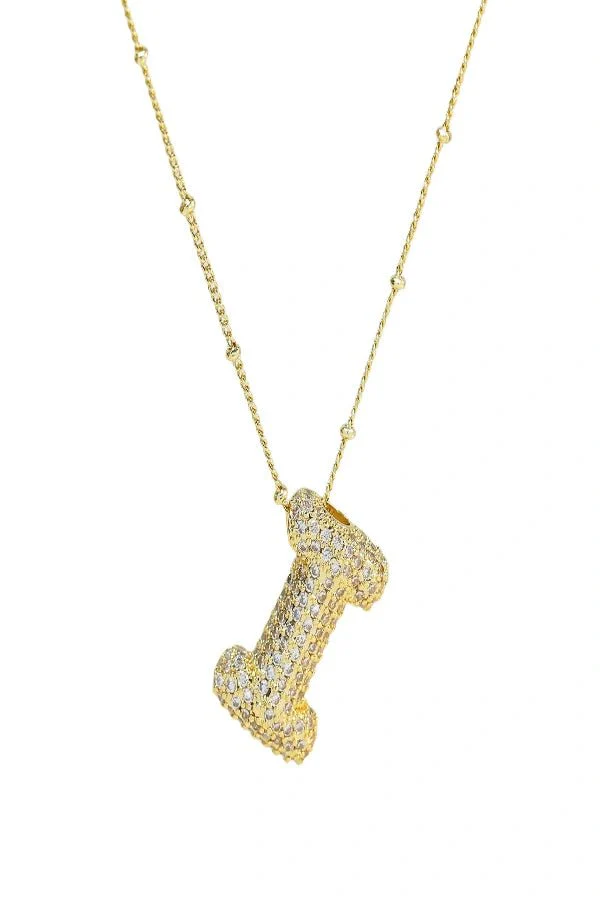 Savannah Diamond Bubble Letter Necklace - Image 10