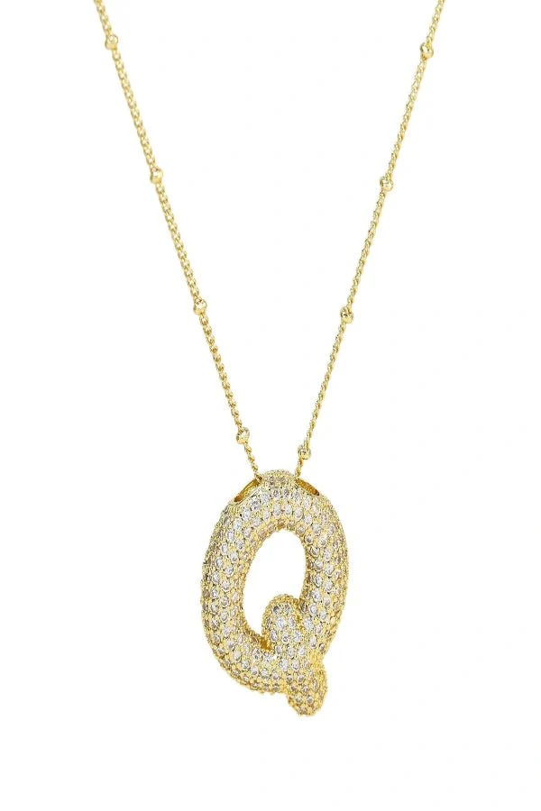 Savannah Diamond Bubble Letter Necklace - Image 16