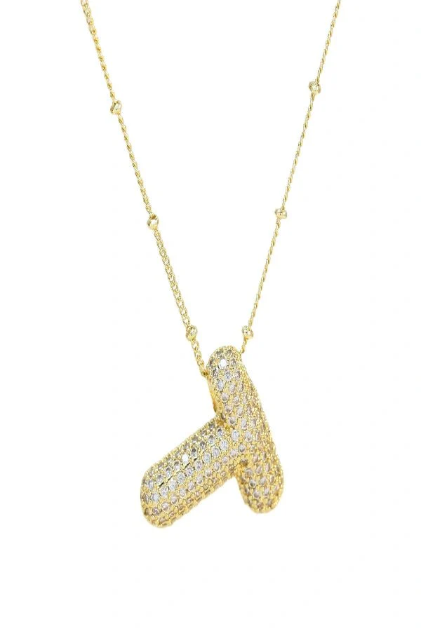 Savannah Diamond Bubble Letter Necklace - Image 20
