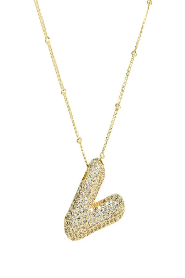 Savannah Diamond Bubble Letter Necklace - Image 22