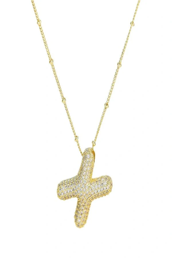 Savannah Diamond Bubble Letter Necklace - Image 24