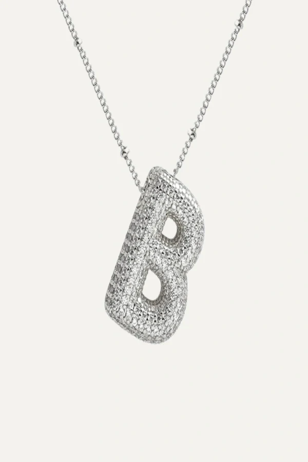 Savannah Diamond Bubble Letter Necklace - Image 28