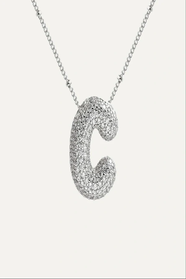 Savannah Diamond Bubble Letter Necklace - Image 29