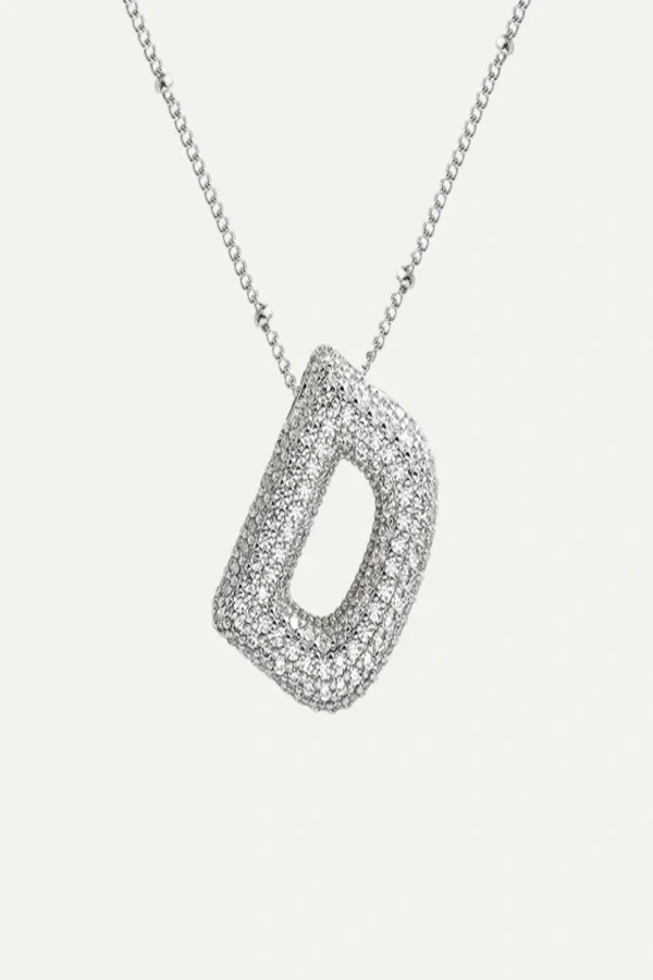 Savannah Diamond Bubble Letter Necklace - Image 30