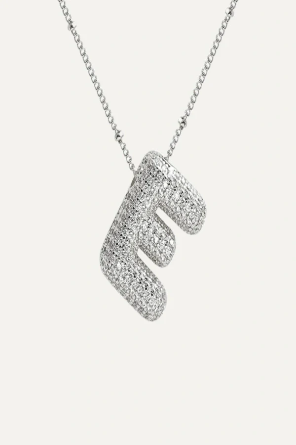 Savannah Diamond Bubble Letter Necklace - Image 31