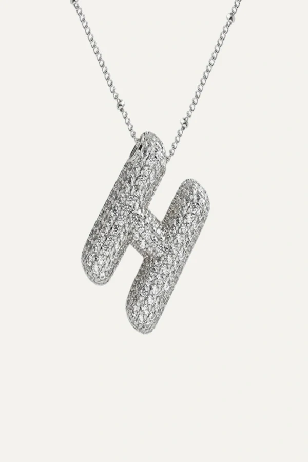 Savannah Diamond Bubble Letter Necklace - Image 34
