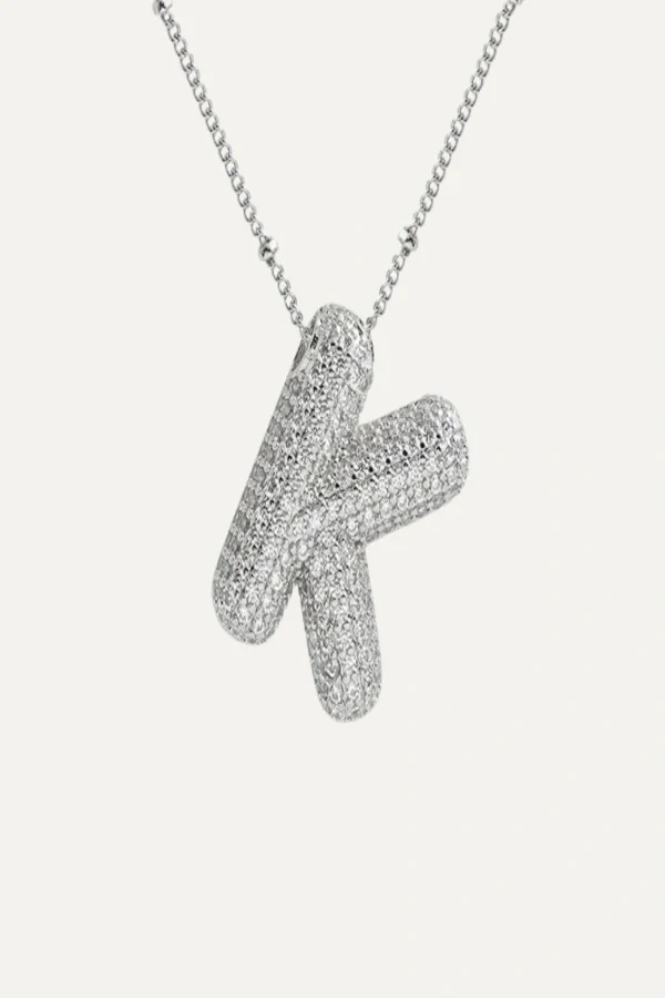 Savannah Diamond Bubble Letter Necklace - Image 37