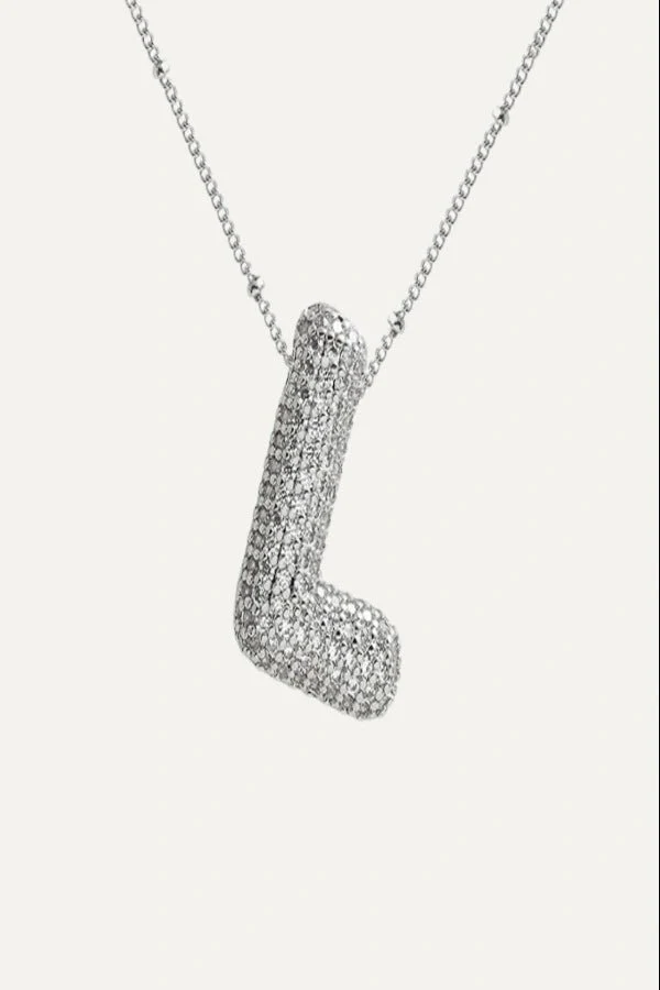 Savannah Diamond Bubble Letter Necklace - Image 38
