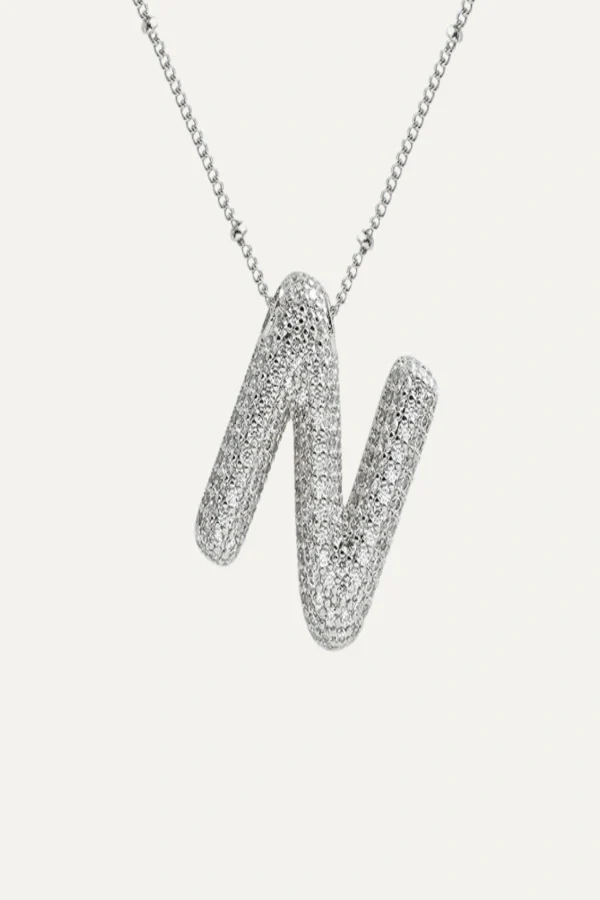 Savannah Diamond Bubble Letter Necklace - Image 40