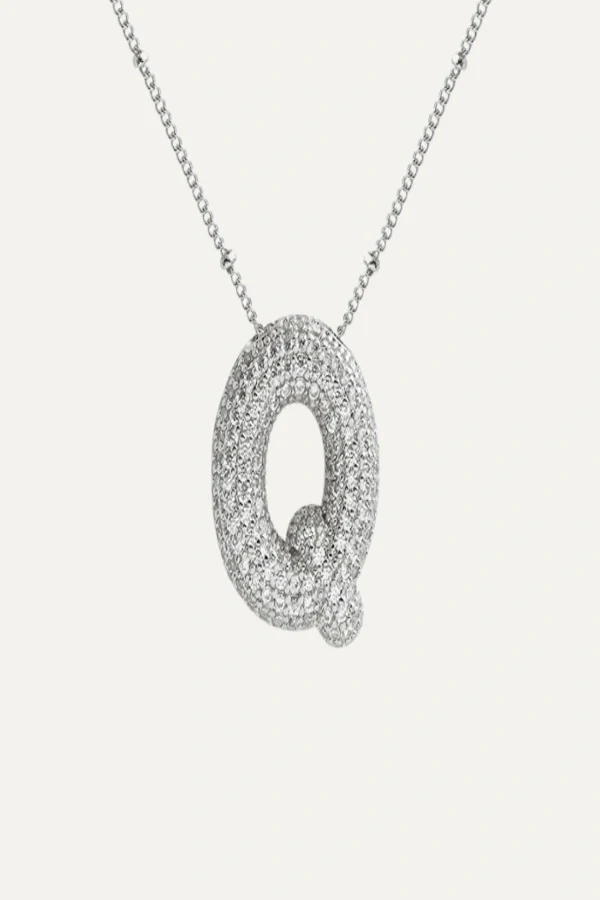 Savannah Diamond Bubble Letter Necklace - Image 43