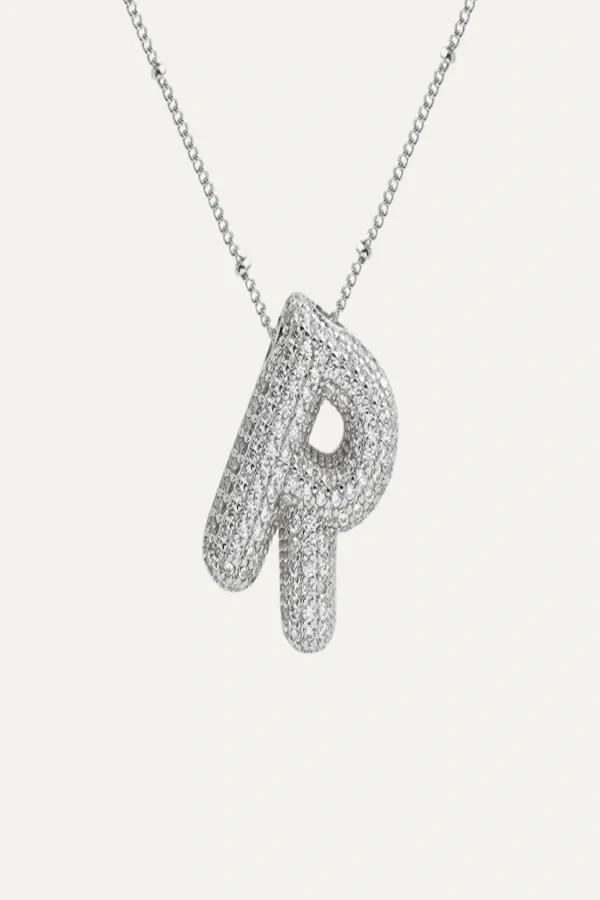 Savannah Diamond Bubble Letter Necklace - Image 44