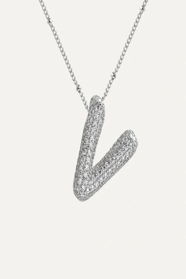 Savannah Diamond Bubble Letter Necklace - Image 47