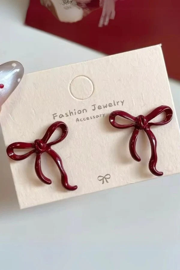 Scarlett Red Earrings - Image 3