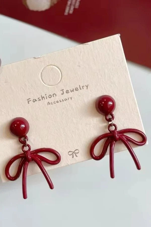 Scarlett Red Earrings - Image 9