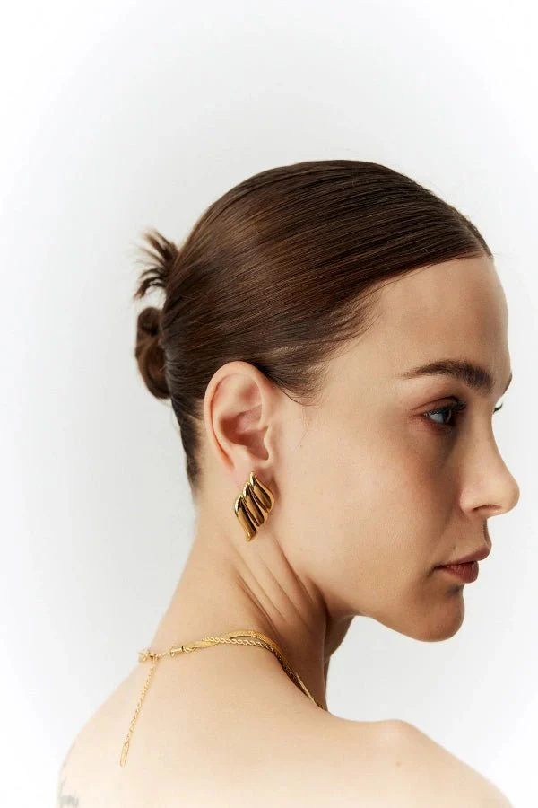 Aitana Three Layer Wing Earrings - Image 3