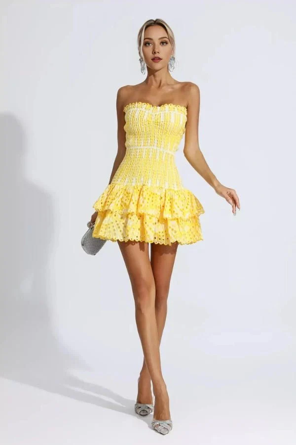 Starla Strapless Summer Mini Dress - Image 13