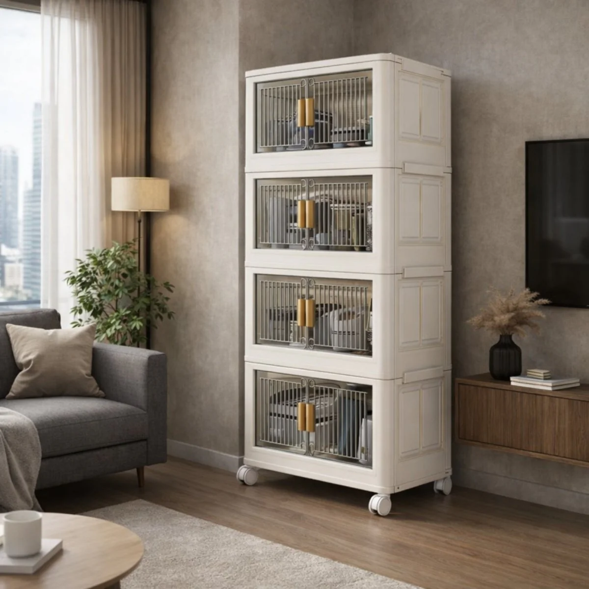 The Haven Rolling Cabinet | Fluted Modular Storage Sanctuary